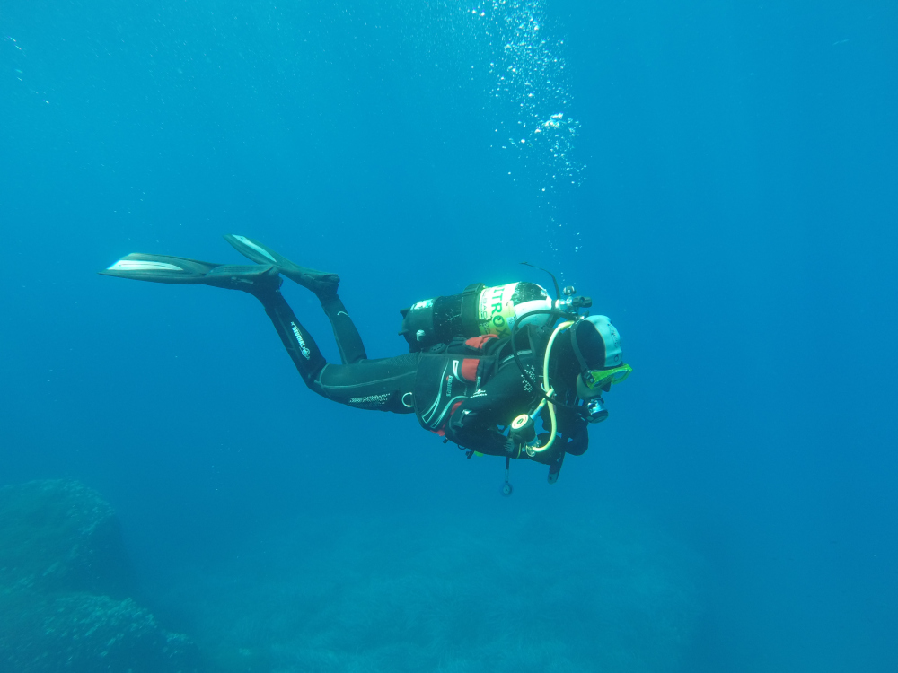 Diver Federica Scucchia in red sea