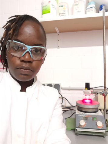 Lucy Ombaka in her lab at TU Kenya